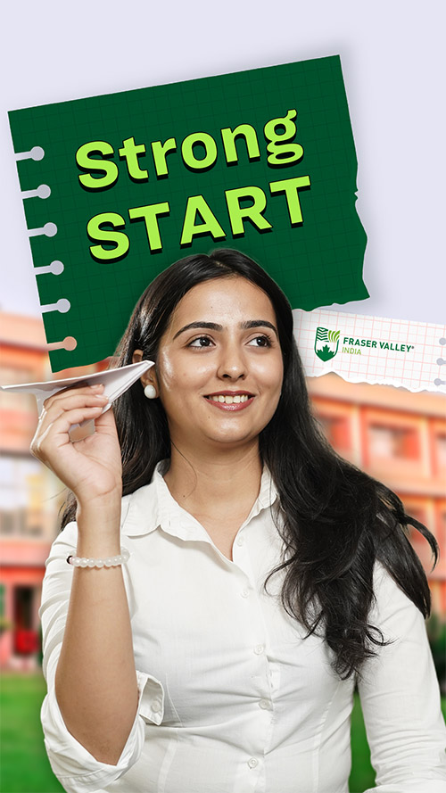 An inspiring image depicting a determined individual, symbolizing the beginning of a successful academic journey at UFV